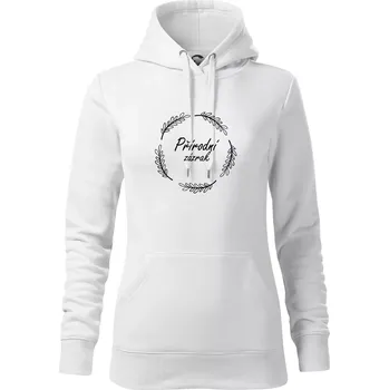 Dámská mikina Přírodní zázrak - Mikina dámská Cape s kapucí - XS ( Bílá )