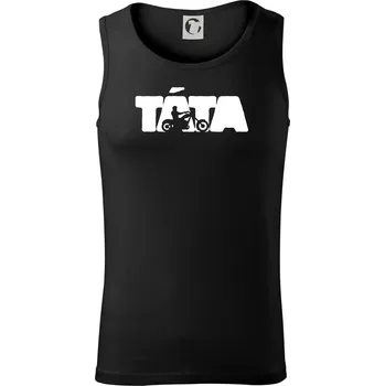 Táta nápis - motorka chopper - Tílko pánské Core - S ( Černá )