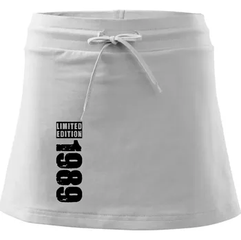 Dámská sukně Limited edition 1989 pruh - Sportovní sukně - two in one - XL ( Bílá )