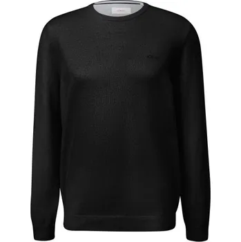 Pánský svetr Pánský svetr s.Oliver RL KNITTED PULLOVER NOOS M Černá
