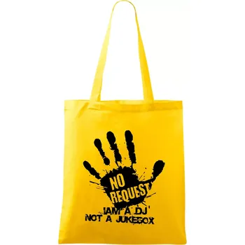 Nákupní taška Iam a dj not a jukebox - ruka - Taška bavlněná - 42 x 38 cm ( Žlutá )