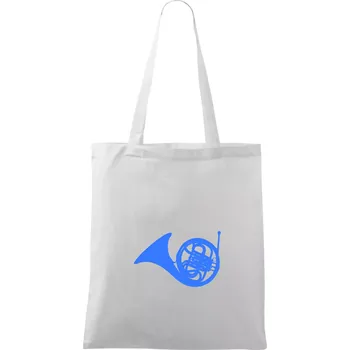 Nákupní taška Blue French Horn - Taška bavlněná - 42 x 38 cm ( Bílá )