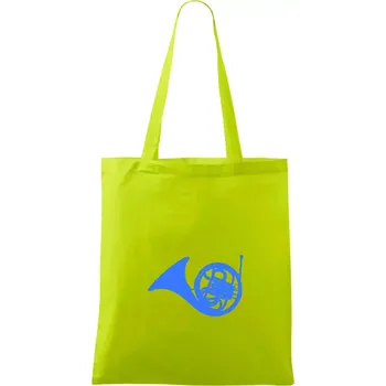 Blue French Horn - Taška bavlněná - 42 x 38 cm ( Limetková )