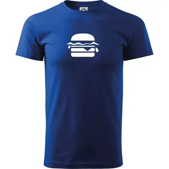 Pánské tričko Hamburger ikona - Triko extra velké (5-8XL) - 6XL ( Královská modrá )