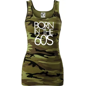 Dámské oblečení Born In The 60's - Dámské Maskáčové tílko - XS ( Zelený maskáč )