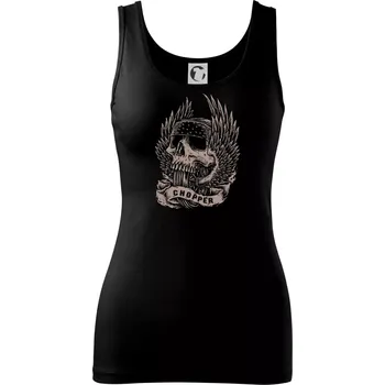 Dámské tričko Chopper kolo křídla - Dámské tílko - M ( Černá )