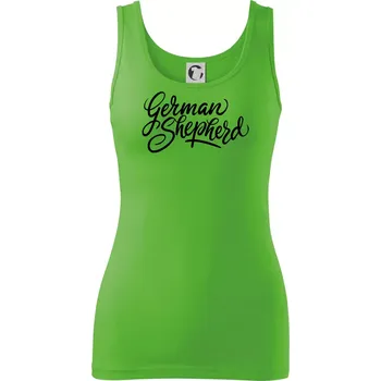 Dámské tričko German shepherd - nápis okrasny - nápis okrasný - Dámské tílko - 2XL ( Apple Green )