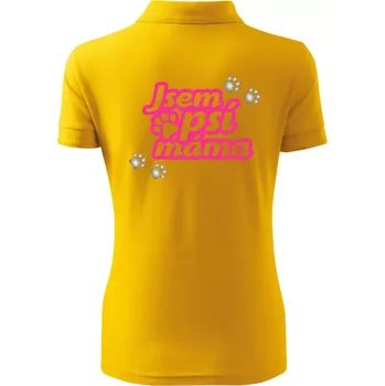 Jsem psí máma - Polokošile dámská Pique Polo - 3XL ( Žlutá )