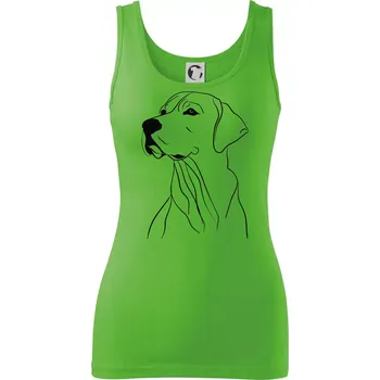 Dámské oblečení Labrador černá kresba - Dámské tílko - S ( Apple Green )