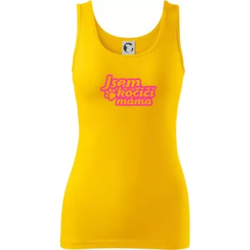 Dámské tričko Jsem kočičí máma - Dámské tílko - M ( Žlutá )