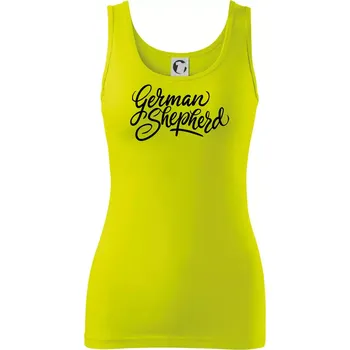 German shepherd - nápis okrasny - nápis okrasný - Dámské tílko - XS ( Limetková )