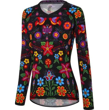 cyklistický dres MTB dres CYCOLOGY Frida, dámský, dlouhý rukáv (Motiv Frida, velikost L)