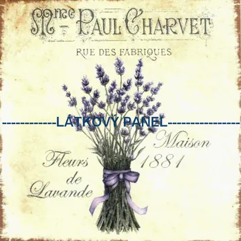 Látkový panel - Levandule - LE-29 Velikost: 15x15cm, Materiál: Kočárkovina