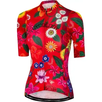 cyklistický dres Cyklodres CYCOLOGY Aloha Reborn, dámský, krátký rukáv (Motiv Aloha, velikost XXL)