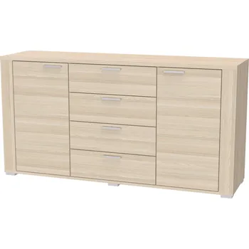 Komoda NÁBYTEK MIKULÍK s.r.o. ADEL 8 - komoda velká se zásuvkami a dvířky, 160x83cm Dekor: olše Šířka: 160cm, Dekor: akácie světlá