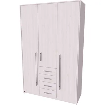 Šatní skříň NÁBYTEK MIKULÍK s.r.o. AURA L - šatní skříň, 137x53x213cm Dekor: olše Šířka: 137cm, Dekor: modřín latté