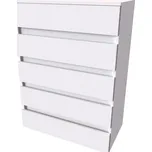 NÁBYTEK MIKULÍK s.r.o. Komoda TARA XL 80x110cm, olše, bez úchytek, moderní design Šířka: 80, Výška: 110, Dekor: bílá struktura