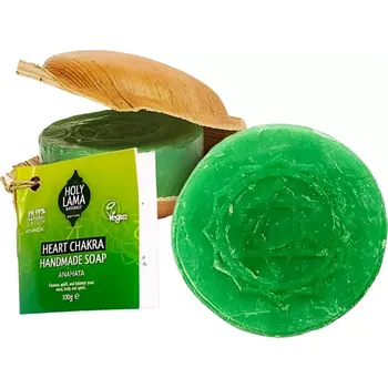 Mýdlo Holy Lama Ajurvédské mýdlo 4.Čakra v palmovém listu Ylang Ylang & Citrón 100 g