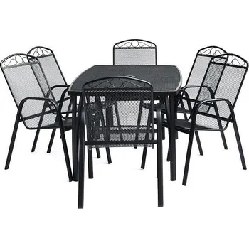 Zahradní sestava Rojaplast 6x křeslo ZWMC-31 + 1x stůl ZWMT-24