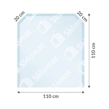 Zrcadlo A1 sklo pod kamna 6mm 110 x 110 cm - FAZETA