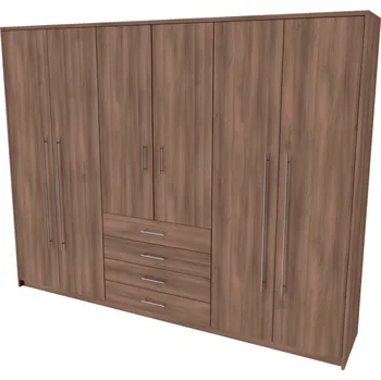 Šatní skříň NÁBYTEK MIKULÍK s.r.o. AURA XXL - šatní skříň, 270x53x213cm Dekor: olše Šířka: 270cm, Dekor: akácie skořice