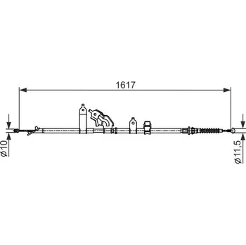 Lanko parkovací brzdy Tažné lanko, parkovací brzda BOSCH 1 987 482 441