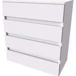 NÁBYTEK MIKULÍK s.r.o. Moderní komoda TARA M s 2 zásuvkami, olše, 80x88 cm Šířka: 80, Výška: 88, Dekor: bílá struktura