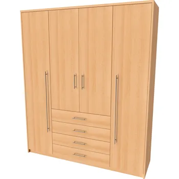 Šatní skříň NÁBYTEK MIKULÍK s.r.o. AURA XL - šatní skříň, 181x53x213cm Dekor: olše Šířka: 181, Výška: 213, Dekor: buk