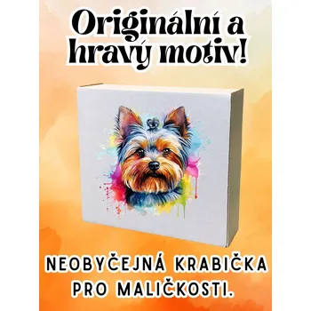 krabička s potiskem Krabička, s potiskem, YORKSHIRE v barvách, 17,3x16x5,3 cm, 1 ks