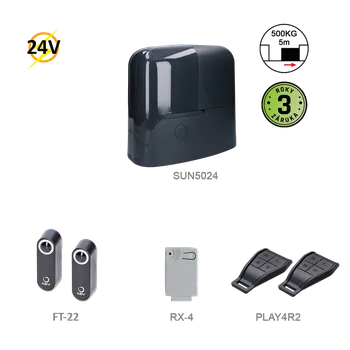 Pohon brány Key Automation 900KSUN5024KR2 SUNKIT DARK pro posuvnou bránu do 500 kg