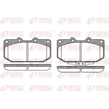 Brzdová destička Sada brzdových destiček, kotoučová brzda REMSA 0348.02