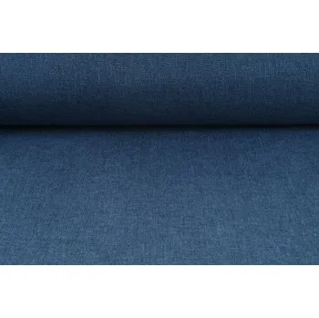 Kočárkovina LEN - bez impregnace, modrá - melír, metráž, látka