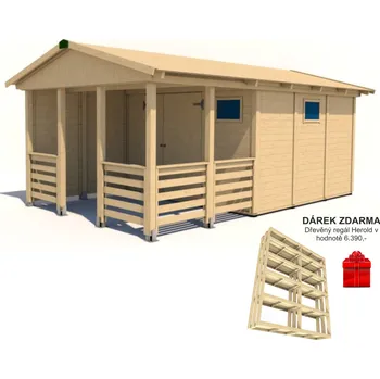 Zahradní altán Zahradní altán Herold A3355 C X Plus s boční stěnou (9,6 + 6,3 m2)