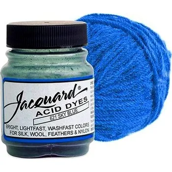 Speciální výtvarná barva Barva Jacquard Acid na vlnu a hedvábí odstín 621 Světlemodrá