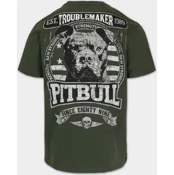 Pánské tričko PitBull West Coast Triko TROUBLEMAKER - zelené - PWC_PTTRBMAKER_GREEN Velikosti: M