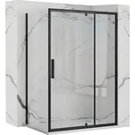 Sprchový kout REA RAPID SWING 120/dveře x 80/zástěna cm, černý/transparent - bez vaničky