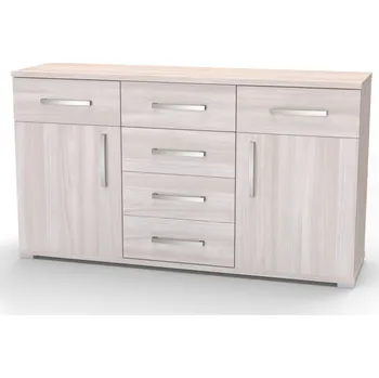 Komoda NÁBYTEK MIKULÍK s.r.o. ONYX L - komoda, 160x90cm Dekor: olše Šířka: 160cm, Dekor: jasan šedý