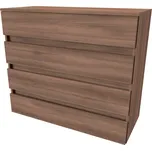 NÁBYTEK MIKULÍK s.r.o. Komoda TARA L, 100x88cm, olše, moderní bezúchytkový design, 4 zásuvky Šířka: 100, Výška: 88, Dekor: akácie skořice