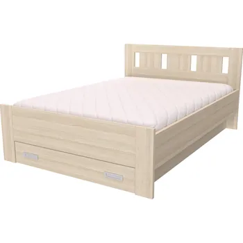 Postel NÁBYTEK MIKULÍK s.r.o. BENO - postel 120x200cm / 140x200cm Dekor: olše, Šířka pro matraci: 120cm, Varianta: Síla bočnice 18mm Dekor: akácie světlá