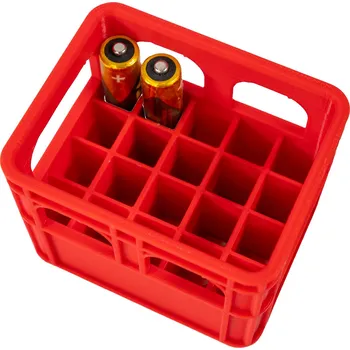 Úložný box PIX Originální organizér na tužkové baterie AAA - přepravka - červená (na vybité baterie) NV-002-AA