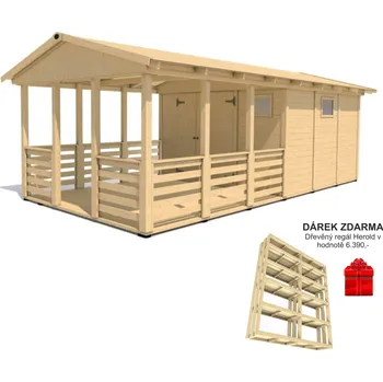 Zahradní altán Zahradní altán Herold A3366 C s terasovou podlahou (9,6 + 9,6 m2)