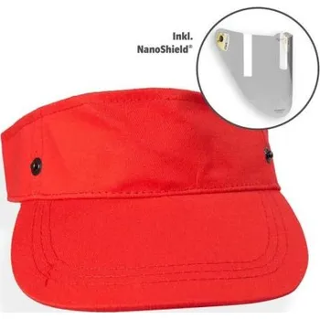 ochranný štít Pfanner Schutzbekleidung | Ochranný štít na bavlněném kšiltu červený