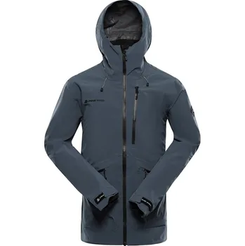 Pánská větrovka Pánská nepromokavá bunda s ptx membránou ALPINE PRO ZARR tmavě šedá XXL