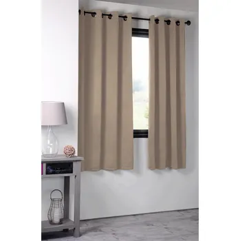 Závěs Zatemňovací krátký závěs s kroužky FLAVIA- BLACKOUT 135x180 cm cappuccino (cena za 1 kus) Mybesthome