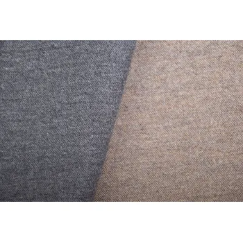 Oboustranná obleková látka v šedé a béžové barvě MAR317