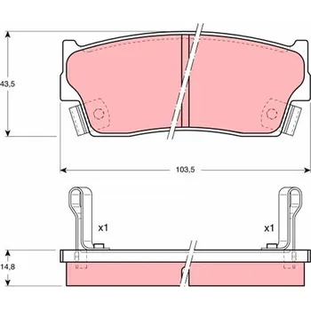 Brzdová destička Sada brzdových destiček, kotoučová brzda LUCAS GDB885