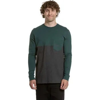 Pánské tričko Meatfly pánské tričko s dlouhým rukávem Harvey Botanical / Charcoal Heather | Černá | Velikost XXXL