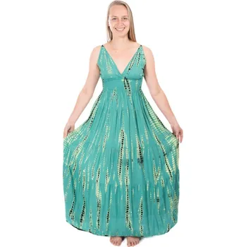 Dámské šaty Dlouhé mintově zelené batikované šaty Kantima Mint, Sittar UNI