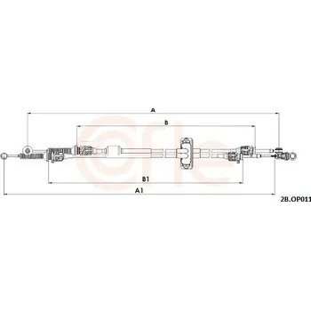 Tažné lanko, ruční převodovka COFLE 2CB.OP011