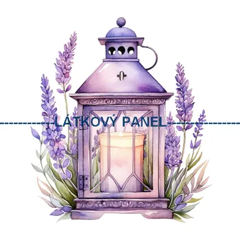 Látkový panel - Levandule - LE-55 Velikost: 25x25cm, Materiál: Teplákovina nepočesaná